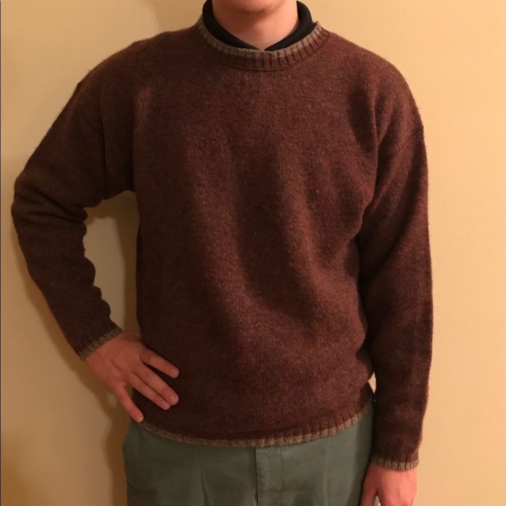 Men’s Orvis Crewneck Wool Sweater Large - Vintage